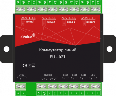 xVoice EU-421 Коммутатор на 4 линии
